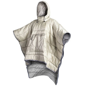Hoodie Waterproof Poncho Blanket Duck Filled Lightweight Portable Wearable for Adults Kids Winter Outdoor Use 20D DWR Fabric