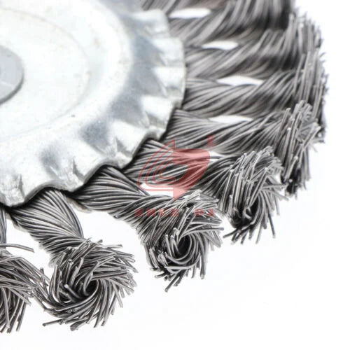 Great Price Stainless Steel Twisted Wire Wheel Brush with Threaded Hole Finishing Cleaning Brushes