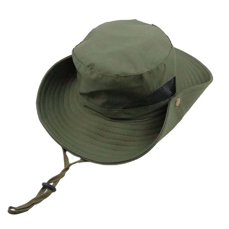 Wholesale Factory Outdoor Floral Fisherman Bucket Hat With String Breathable Climbing Fishing Boonie Bucket Sun Hats