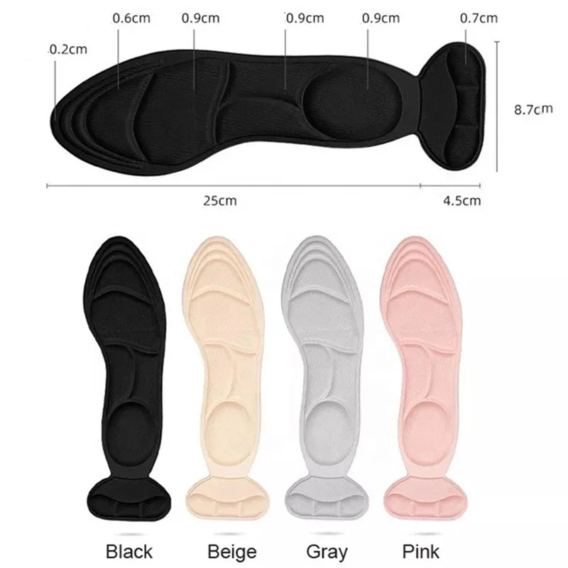 Women's Foot Pain Relief Sponge Insole High Heels 2 in 1 Insoles and Heel Sticker for Shoes