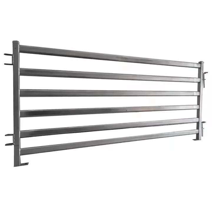 Powder Coated Galvanized Metal Security Fence with Post Caps Livestock Cattle Fence Panels for Farming & Ranching