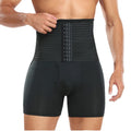 Men's High Waist Slimming Tummy Control Shapers Padded Body Butt Lifter Shorts Buckle Hip Enhancer High Compression Belly