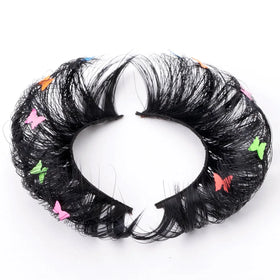 Wholesale Vegan Colorful Synthetic Hair Strip False Eyelashes butterfly Colored Lash with Custom Paper Lash Box