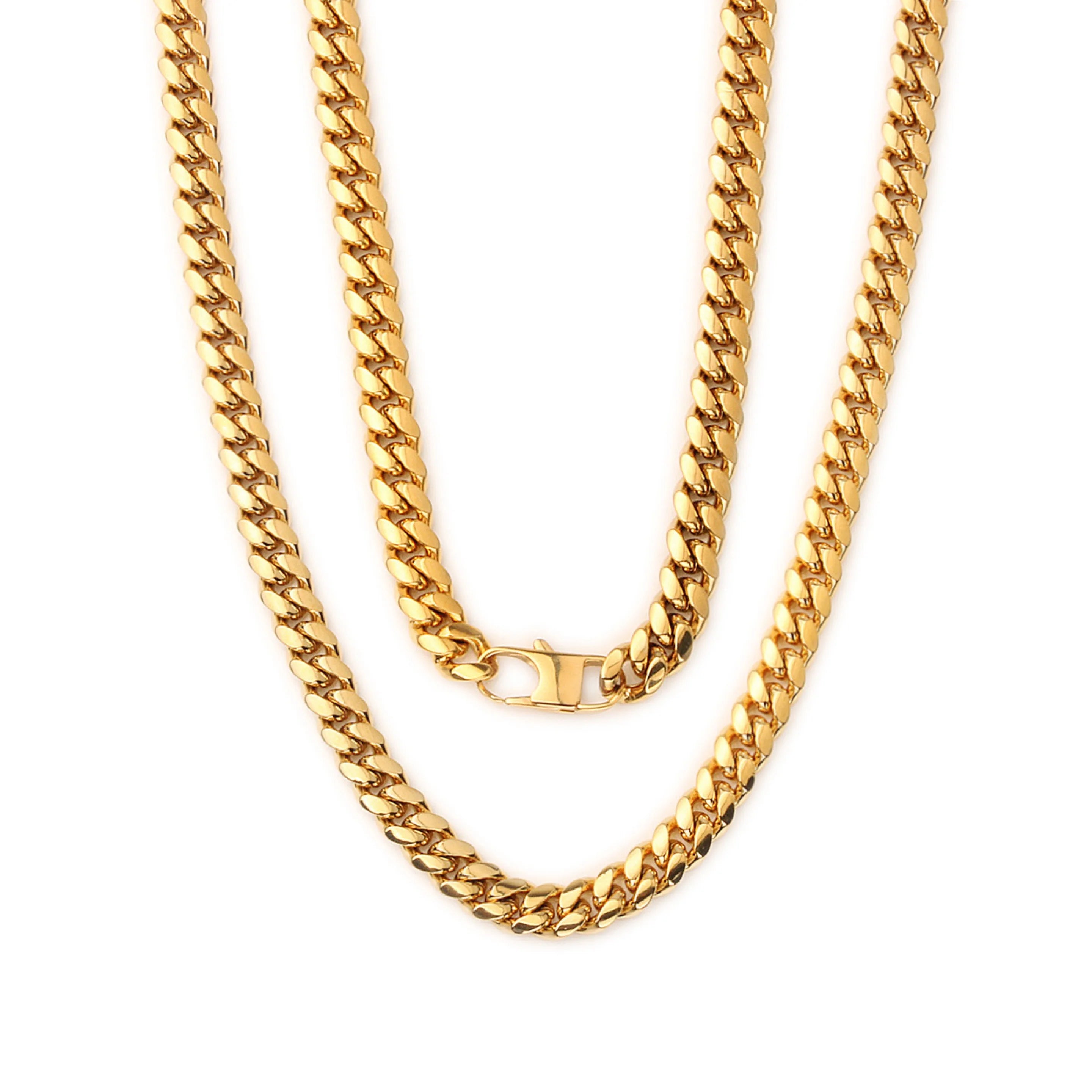 Hip Hop Jewelry 10mm Cuban Link Cheap Necklace for Men Stainless Steel Necklaces Choker Men Jewelry