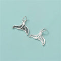Vintage 925 Sterling Silver 17*12.5mm Hollow Mermaid Tail Shape Pendant for Making Jewelry