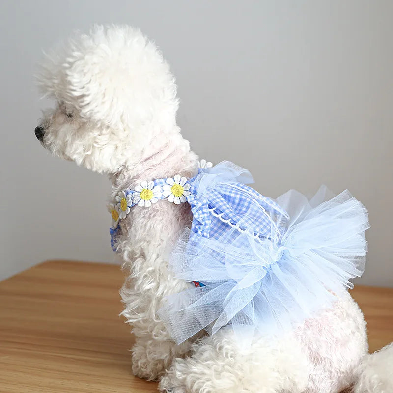 Custom logo Acceptable Red pink Tutu Dress for Cat Pet Dog