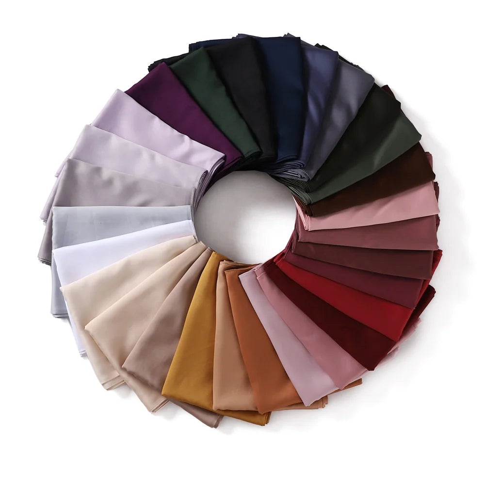 Zifeng OEM Panuelos Seda Personalizados Breathable Soft Plain Silk Hijab