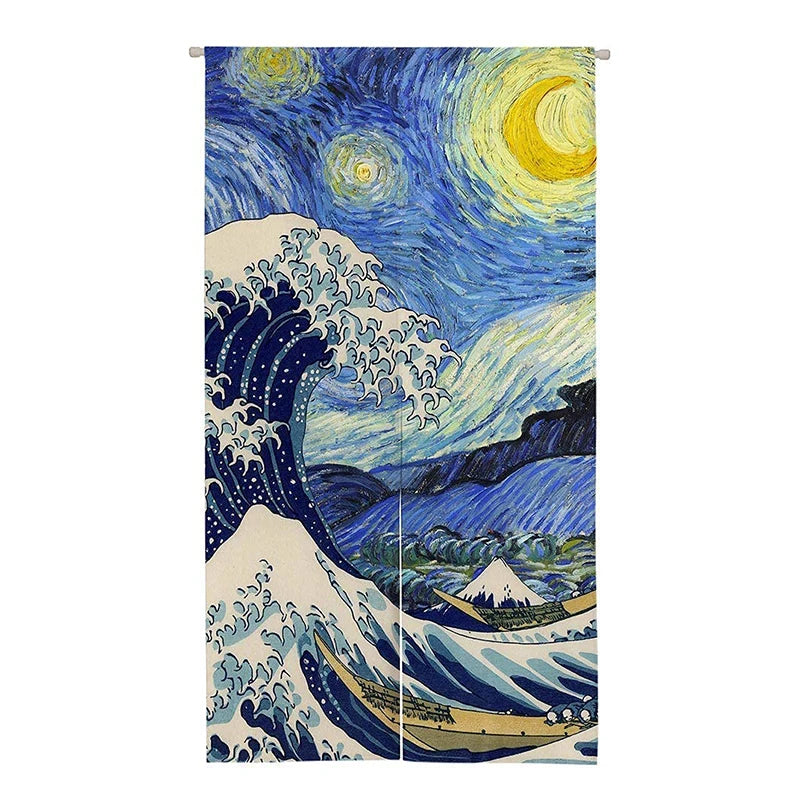 China Factory High Quality Custom Design Half-Sized Japanese Door Curtain Modern Cotton Polyester for Kitchen Window Cubicle