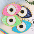New Arrival Wholesale Iron on Large Size DIY Embroidery Sequin Eye Patches Various Colors Blue Eyes Patch for Jean/Jacket Decor