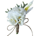 Morili Polyester plastic Calla lily antler corsage bridegroom and bride lapel flower MSC014