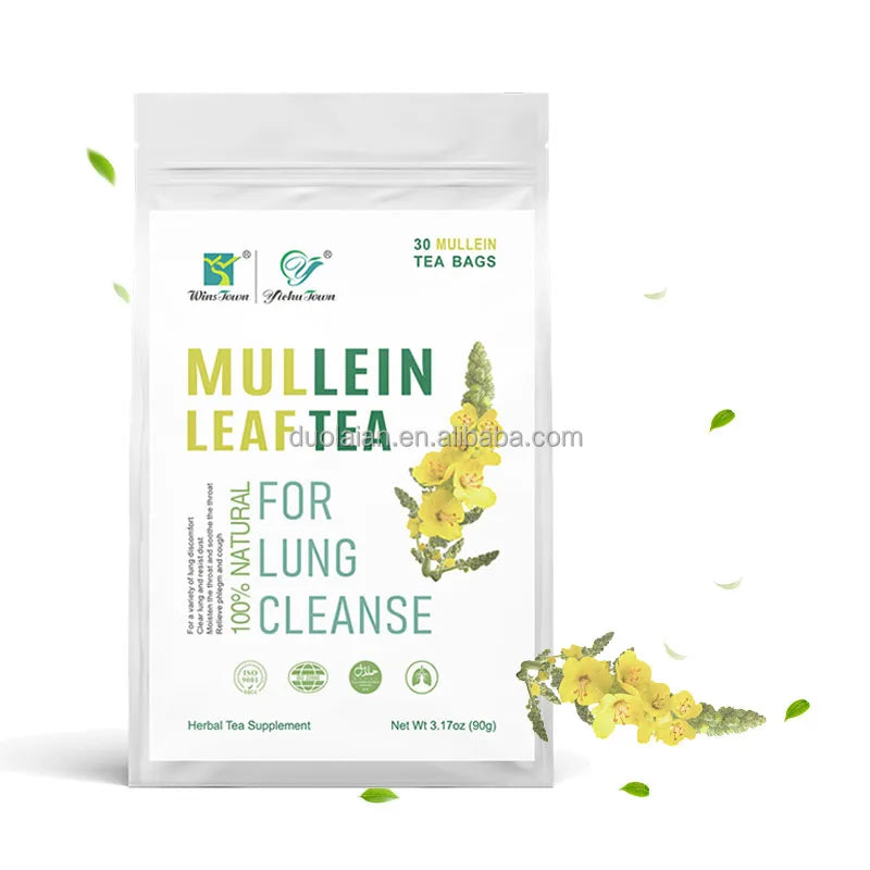 Chinese Detox Mullein Leaf Tea for Lung Cleanse Natural Chinese Herbal Smoker Tea Quit Smoking