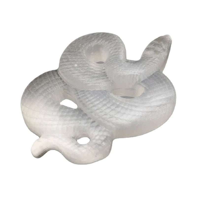 Wholesale  Natural Factory Price Selenite Snakes Hand Caved Polished White Crystal Crafts for Decoration  and Sale
