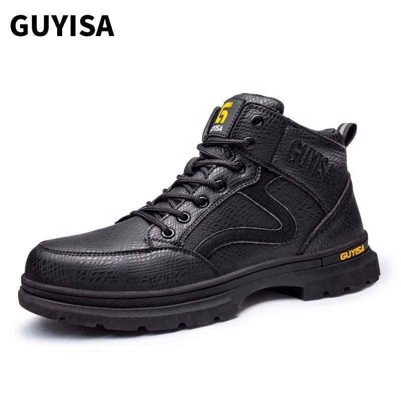 For GUYISA New Fashion Safety Boots Customizable Steel Toe Design for Outdoor Work for Factory Use in Summer Winter Autumn