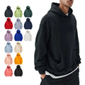 300G 330G Unisex 100% Cotton Hooded Sweatshirt Heavyweight Streetwear Custom 3D Embroidery Winter Lined Knitted Dyed Hoodies
