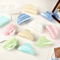 Hot Selling Fashion Women Hair Accessories 8cm Acrylic Hair Claw Clips Geometric Colorful Clamps Clip Hairs
