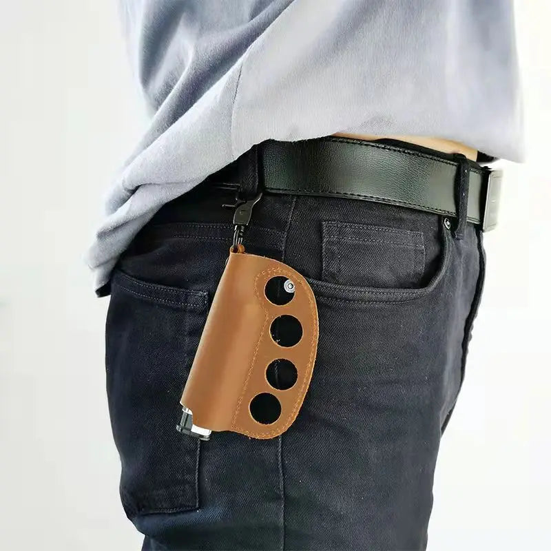 YY Brand Waterproof PU Leather Fashion Protective Cover Case Lighter Holder Sleeve Custom Logo Keychain Hole Portable Home