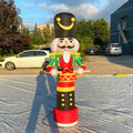 2.05m Ready Stock Decoration Cartoon Inflatable Christmas Nutcracker Interactive Rotation Inflatable Xmas Nutcracker Model