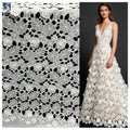 YX1214 2 Yards 200gsm Polyester Milk Silk 3D Handmade Leaf Pattern Water-Soluble Embroidery Lace Fabrics 2026 New Fashion MegaBDM
