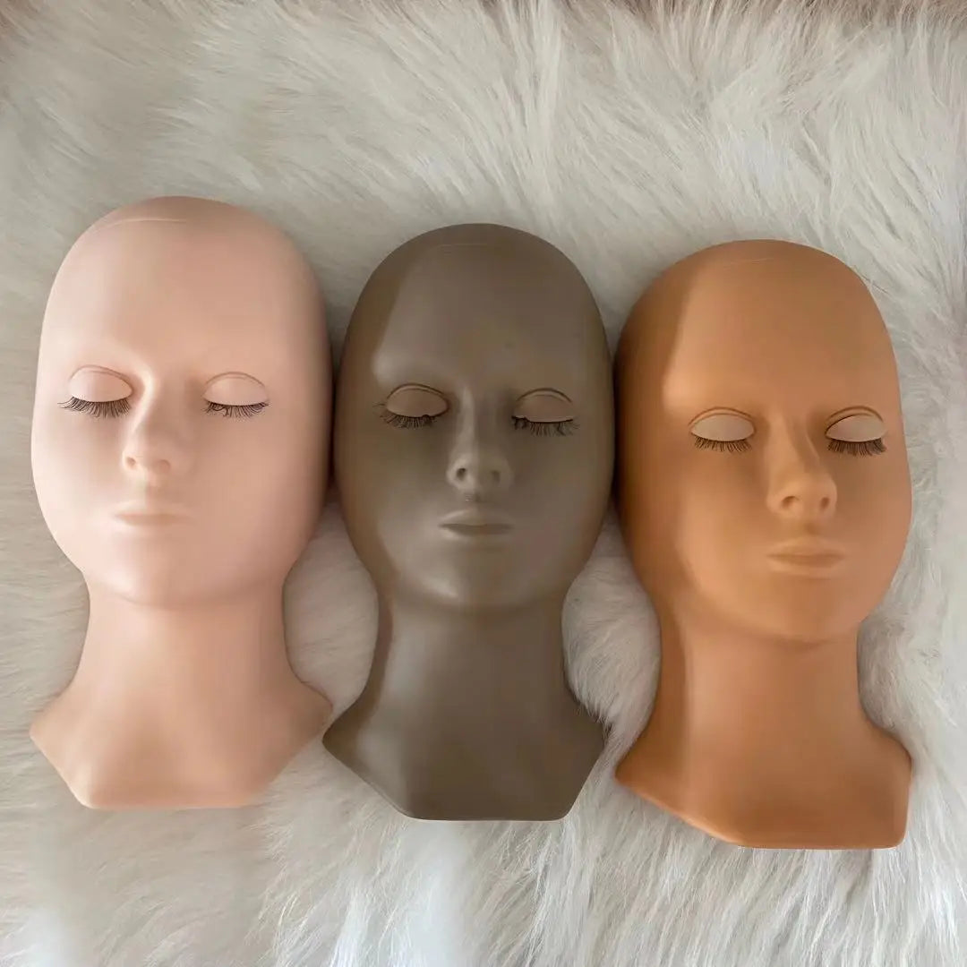 2021 Trend Eyelashes Extension Tools Silicone Head Mannequin Removable Eyes Beauty Salon Learner Practice Head Model