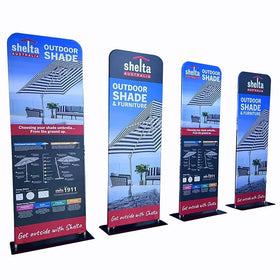 Portable 3ft X 6ft Aluminum Alloy Tension Fabric Backdrop for Trade Shows Waterproof Windproof Easy Carrying Advertising Banner