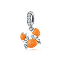Hot Selling Qings Summer Enamel Cute Crab Charms Jewelry Material for Jewelry Making