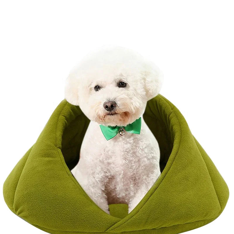 Warm Small Dog Embrace Design Pet Bed Kennel Washable Soft Comfortable Solid Color Pet House Pet Supplies
