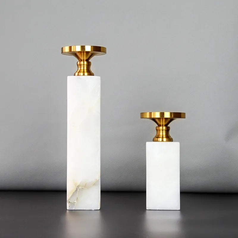 Marble Stone Candle Holders Suppliers Classic European Candle Holder China Luxury White Onyx Marble Candle Holder