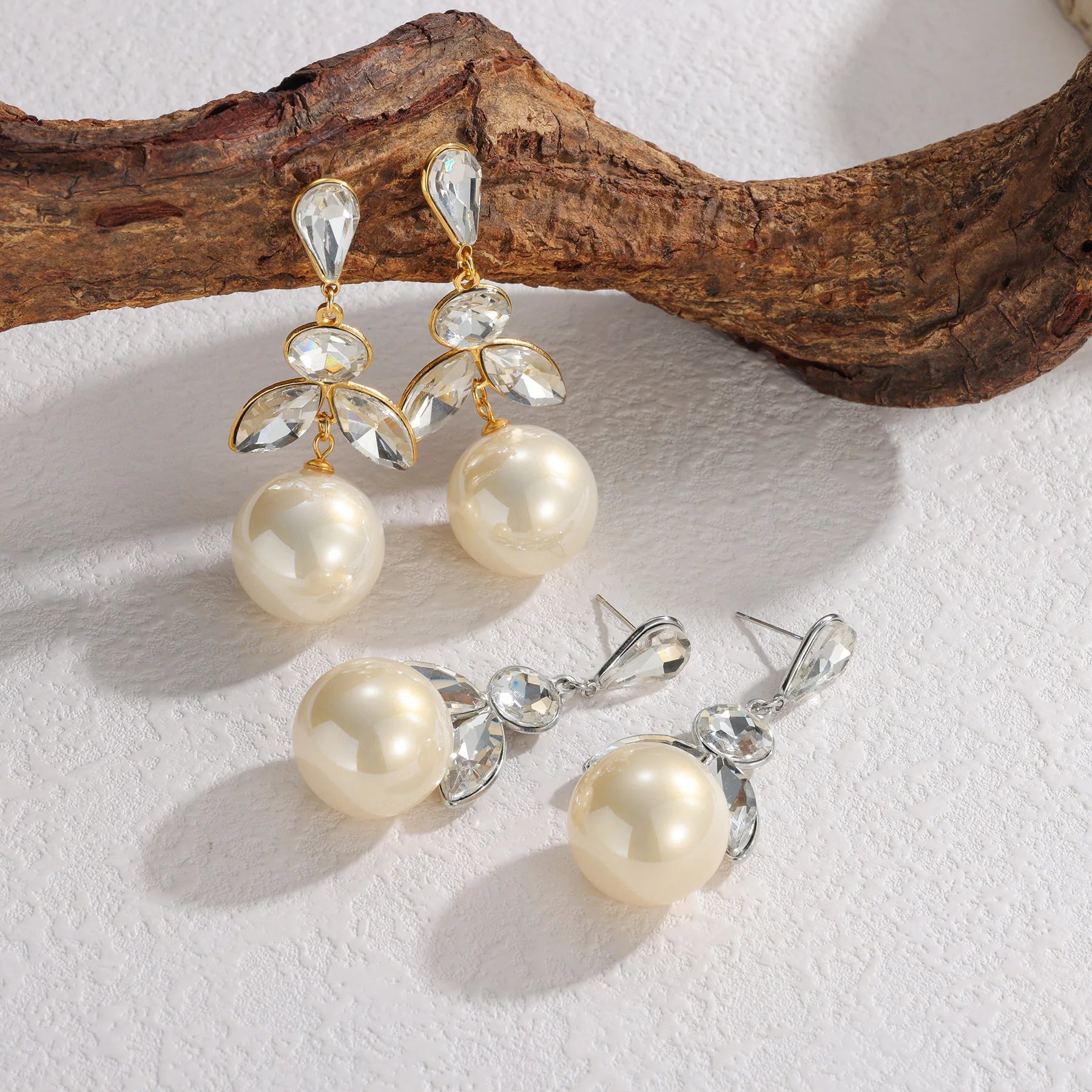2025 Vintage Pearl Drop Earrings 18K Gold Plated Earrings Fashion Pendientes Jewelry for Women Girls
