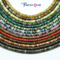 Flat Round Disc Natural Stone Loose Beads Heishi Beads for Bracelet Making Heishi Beads