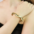 Cross Border European American Design Liquid Irregular lava Bracelet Fashionable Niche Textured Pleated Open Bracelet for Women