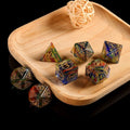 Tabletop Game Polyhedral Dice Colorful Glass RPG Dice Set for Role-playing Games 16mm-24mm Size Environmental Protection