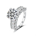 Moissanite Manufacturer 4Carat Sparkling Moissanite Ring Gra Certified Moissanite Ring for Women Fine Jewelry