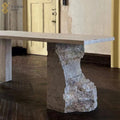 YUSHI Home Furniture Natural Stone Dining Table for Villa Hotel Living Room Decoration