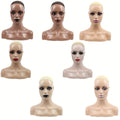 Bust Half Body Realistic Mannequin Head Custom Logo African American Female Women 1 Piece Plastic Wig Stand Wig Store