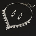 WN193 Fashion Bridal Jewelry Set Women Crystal Necklace Earrings Set Wedding Jewelry Set