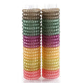 5.5cm Large Size Matte and Translucent Wire Hair Band Scrunchies Colorful Hair Ties Ponytail Holder for Women Girls