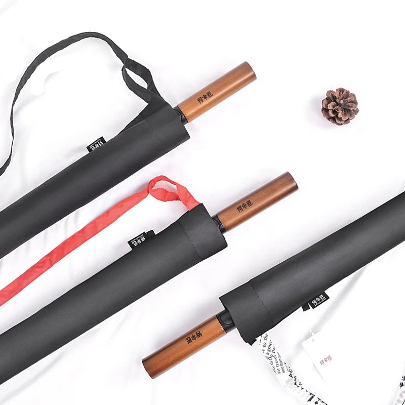 Morden Luxury Personalized Straight Umbrella Business Travel Windproof Golf Rain Shelter Straight Pattern Business Gift