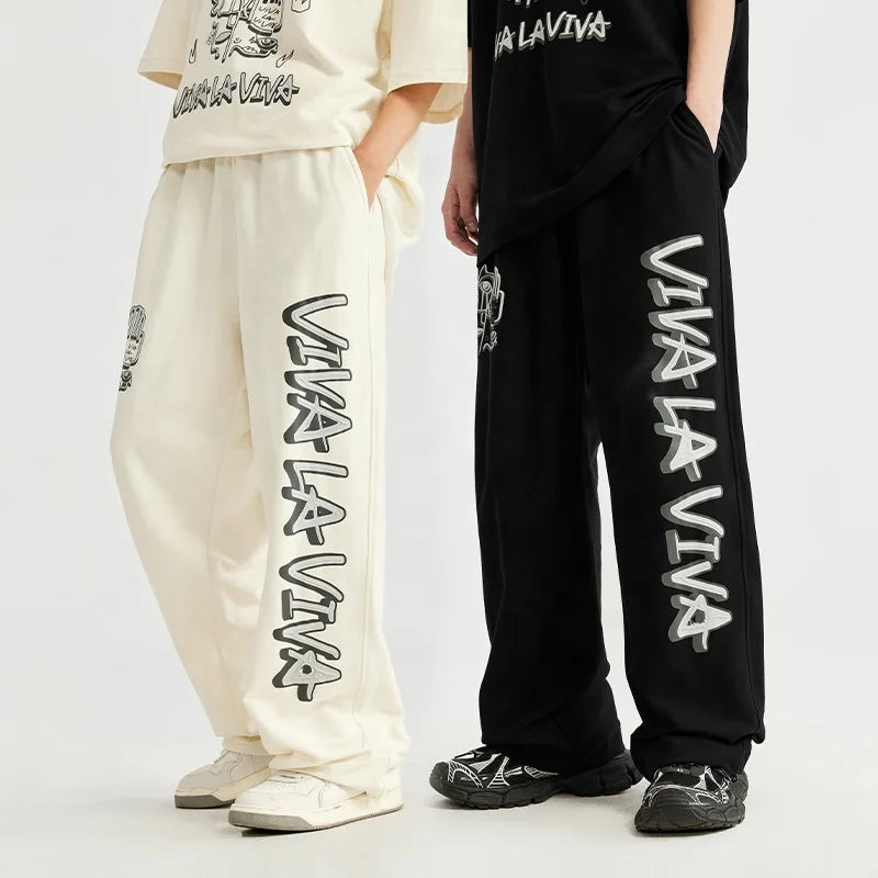 INFLATION Custom 250 Gsm Wide Leg Pants Mens Streetwear Manufacturer Baggy Sweatpants Men's Pants & Trousers