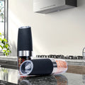 Kitchen Gadget Auto Grinding Spice Shaker Gravity Electric Salt and Pepper Mill Set with Colorful Box
