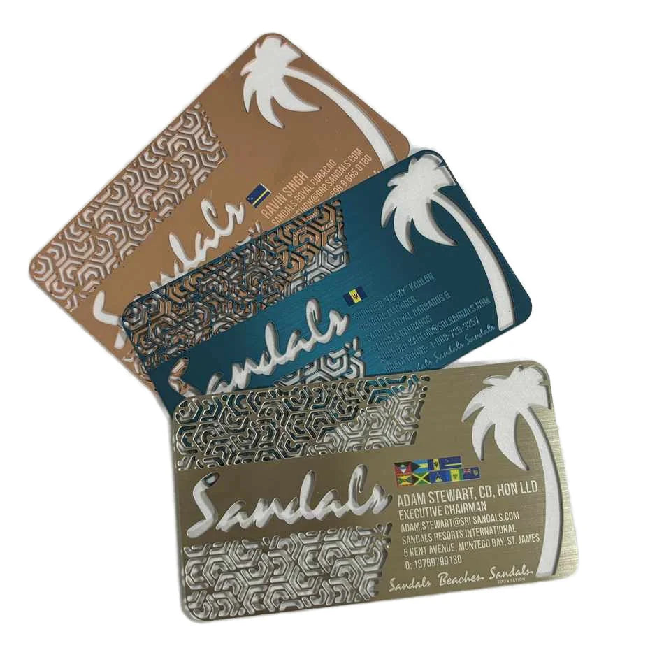 Manufacturer Custom Laser Cut Stainless Steel Business Card Personalized Black Printing Eco-Friendly Screen Printed 0.5mm