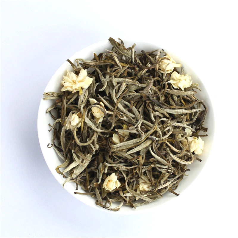 Wholesale Jasmine White Silver Needle Leaf Tea Loose Jasmine Tea Customized Label Health Tea Bulk Sachet Cup Packaging
