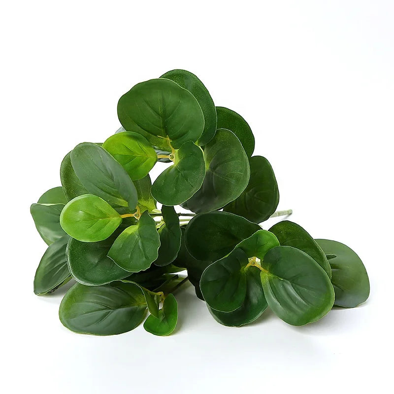 Factory Direct 5 Forks Green Leaf Bushes Artificial Green Plant Leaves for Sale
