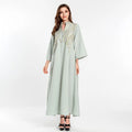 Middle East Muslim Women Abaya Dubai Arabian Embroidered Evening Kaftan Dress Islamic Clothing Jalabiya