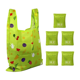 Custom logo Reusable Recycled Customized T-shirt Foldable Ripstop Nylon Polyester Shopping Eco Bag