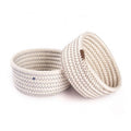 Wholesale Natural Cotton Rope Storage Basket Splicing Manual Storage Woven Basket