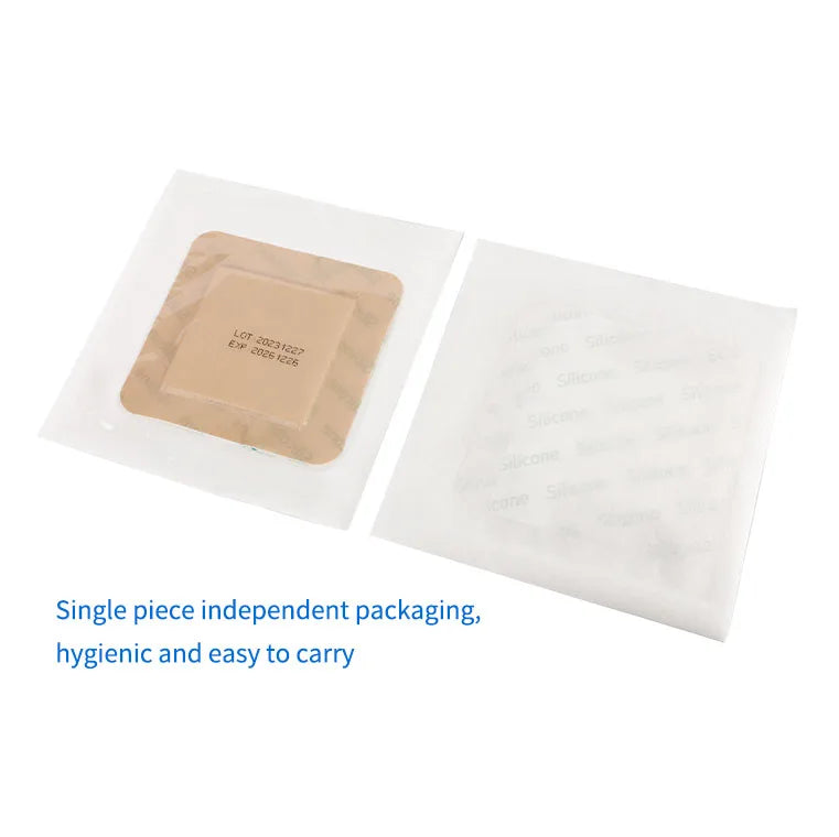 Free Samples Silicone Foam Dressing 6x6'' Absorbent Adhesive Silicone Wound Care Supply