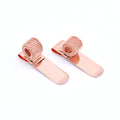 Ivoduff Rose Gold Silver rainbow Metal Doctor Office Calendar Desk Table Display Single Hole Pen Holder with Spring