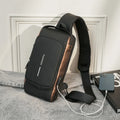 Custom Moto Anti-Theft PU Leather Sport Side Chest Sling Crossbody Luggage Shoulder Messenger Bag Custom Fashionable Men Women