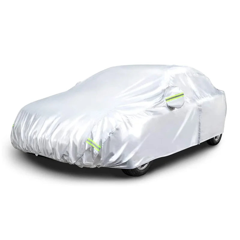 WOQI Waterproof Car Cover All Weather Snowproof UV Protection Windproof Outdoor Full Car Cover Universal Fit for Sedan MegaBDM