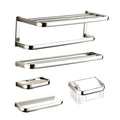 SUS 304 Stainless Steel Five-piece Bathroom Towel Rack Holder Set Eco-Friendly Home & Hotels Bathroom Hardware